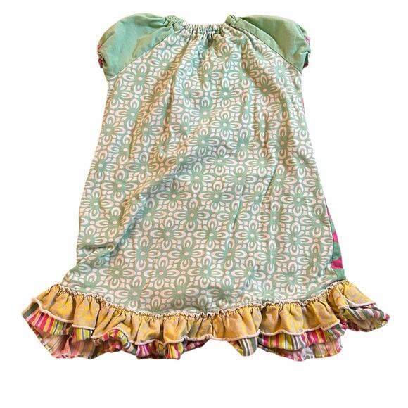 Jelly the Pug Knit Dress Girls Size 5 Ruffles Polka Dots Vacation Summer Cute - Picture 2 of 5